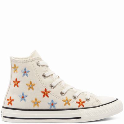 Converse Spring Flowers Chuck Taylor All Star - Lasten Matalavartiset Tennarit - Beige Valkoinen/Mus